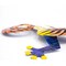 13” Gecko Wall Hanging Multi-color Recycled Metal Art for Tropical Home or Outdoor Space